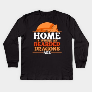 Home is where my Bearded Dragons are Kids Long Sleeve T-Shirt